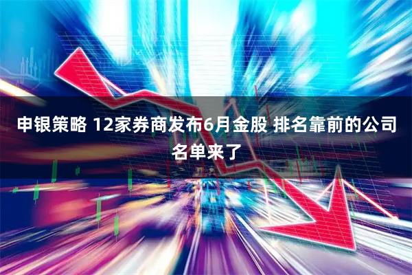 申银策略 12家券商发布6月金股 排名靠前的公司名单来了