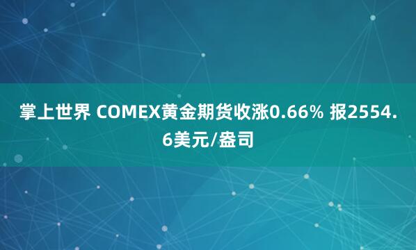 掌上世界 COMEX黄金期货收涨0.66% 报2554.6美元/盎司